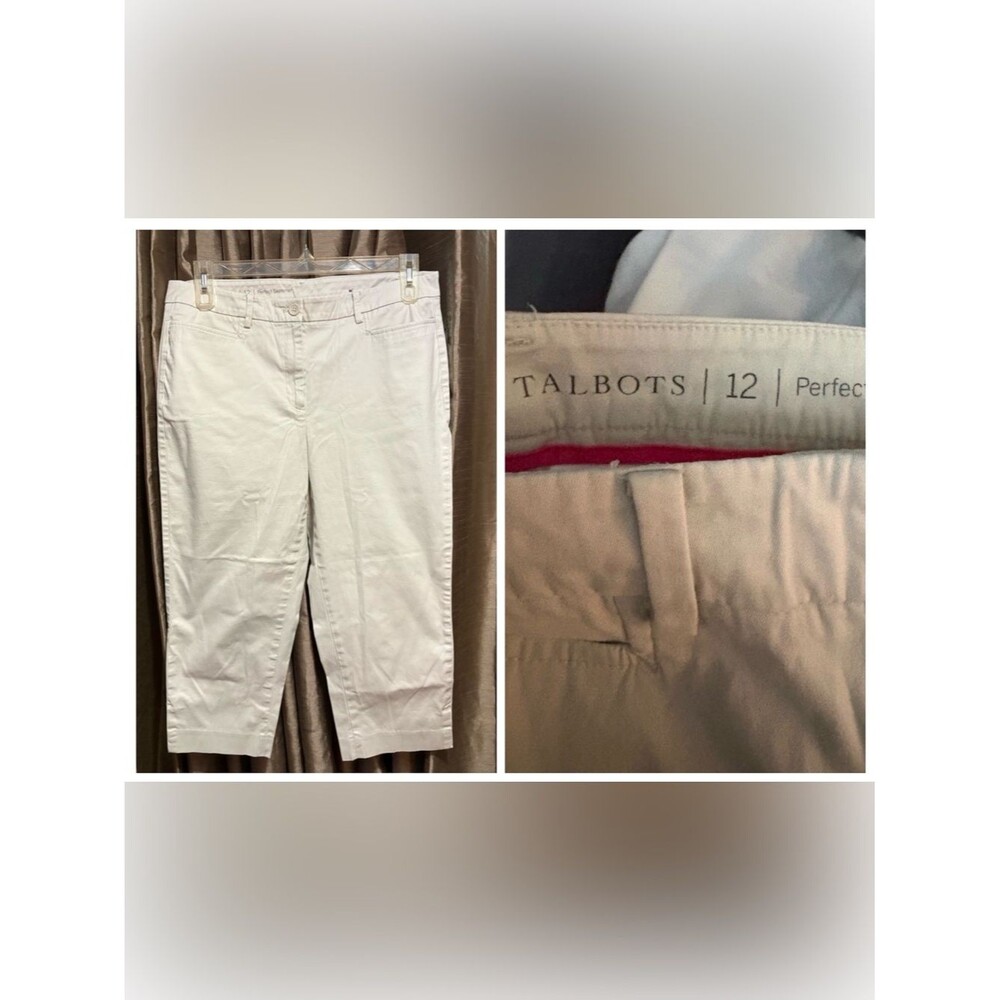 Talbots Light Beige Waistband Cropped Pants #1988